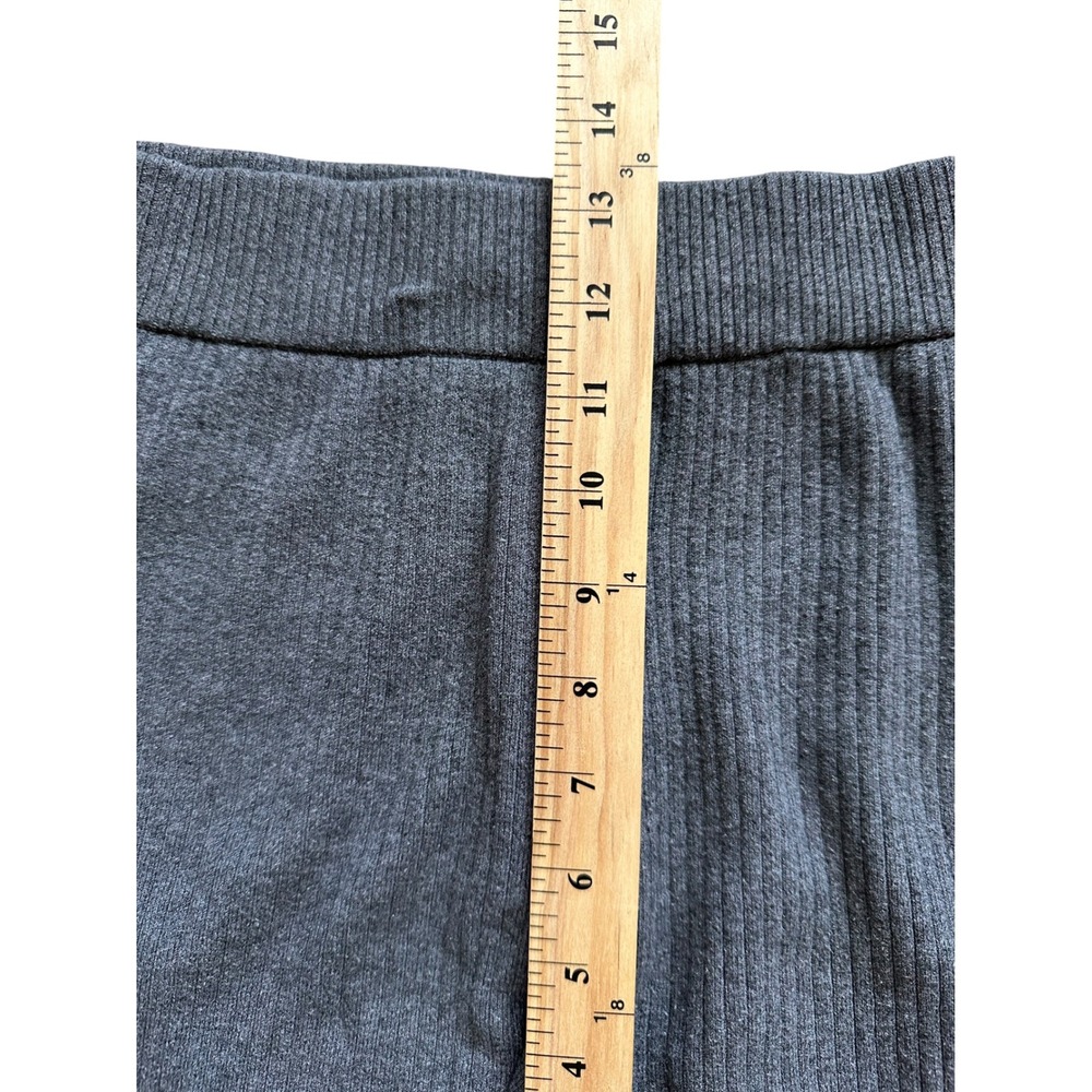 Minimalist Lunya Ribbed Cotton Silk Knit Lounge Shorts L Gray Sleepwear - Picture 6 of 8
